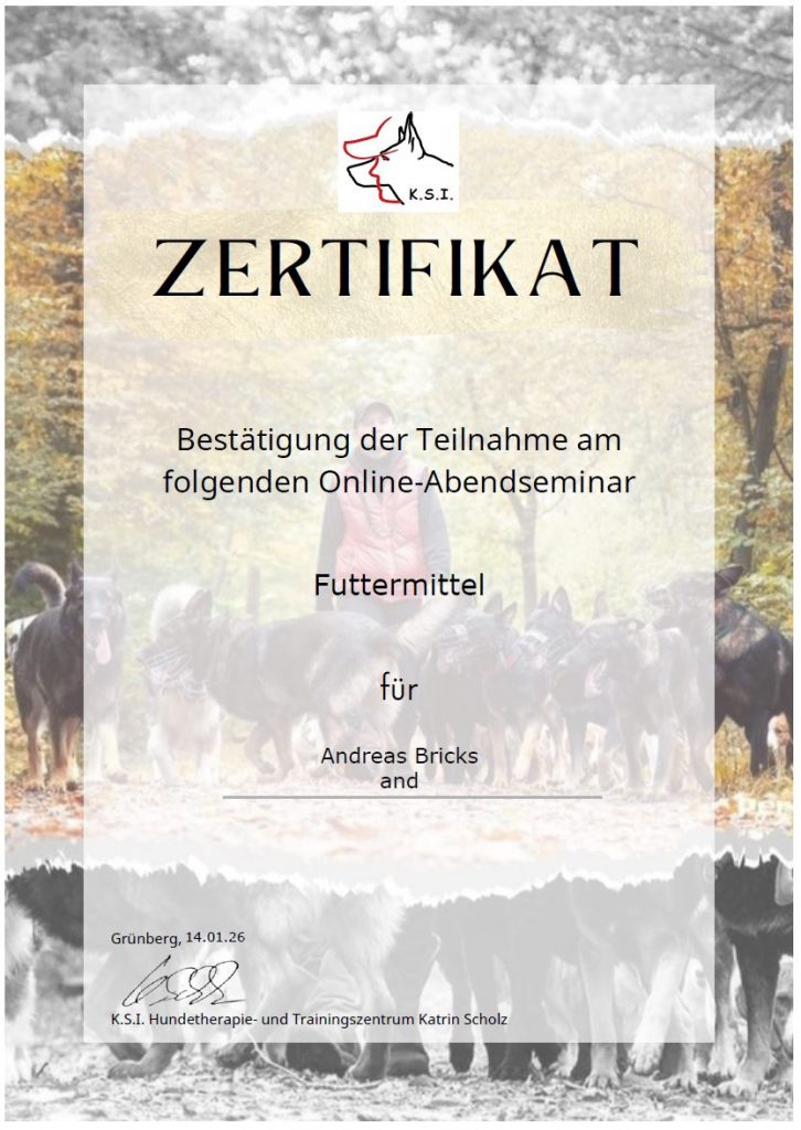 Zertifatat Futtermittel
